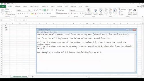 excel VBA round down